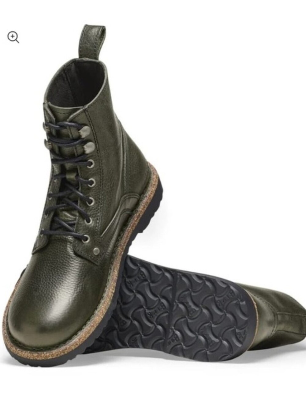Birkenstock Women's Bryson Natural Leather Boots Thyme Green